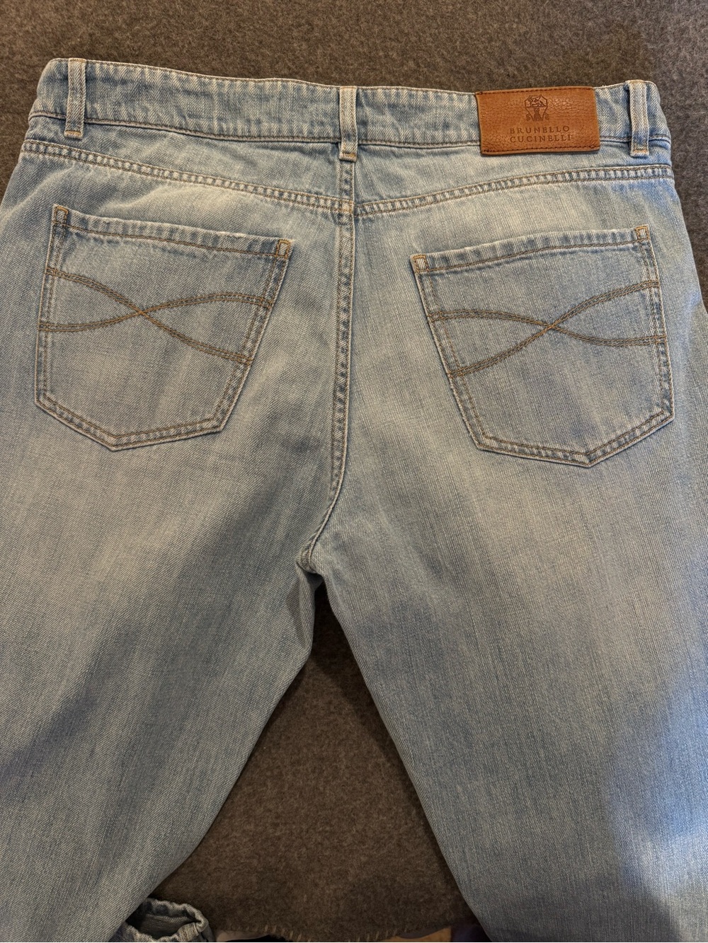 Brunello Cucinelli Light Blue Traditional fit denim - Picture 5 of 6